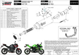 Exhaust Tip With Noise Certification Gppro Steel Black - Mivv Compatible With Kawasaki Z 400 (2019-2023)