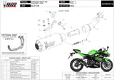Complete Exhaust System Without Catalytic Converter And Without Sound Certification Mk3 Carbon - Mivv Compatible With Kawasaki Ninja 400 (2021-2023)