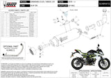 Exhaust Tip With Noise Certification Gppro Steel Black - Mivv Compatible With Kawasaki Ninja 125 (2019-2024)