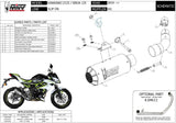 Uncatalysed Exhaust System Without Sound Certification Mk3 Stainless Steel - Mivv Compatible With Kawasaki Z 125 (2019-2024)