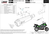 Exhaust Tip With Noise Certification Delta Race Stainless Steel Carbon - Mivv Compatible With Kawasaki Versys 1000 (2019-2024)