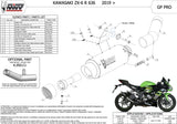 Exhaust Tip With Noise Certification Gppro Carbon - Mivv Compatible With Kawasaki Zx 6R 636 (2019-2020)