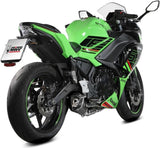 Complete Exhaust System Without Catalytic Converter And Without Sound Certification Delta Race Steel Black Carbon - Mivv Compatible With Kawasaki Z 650 (2024)
