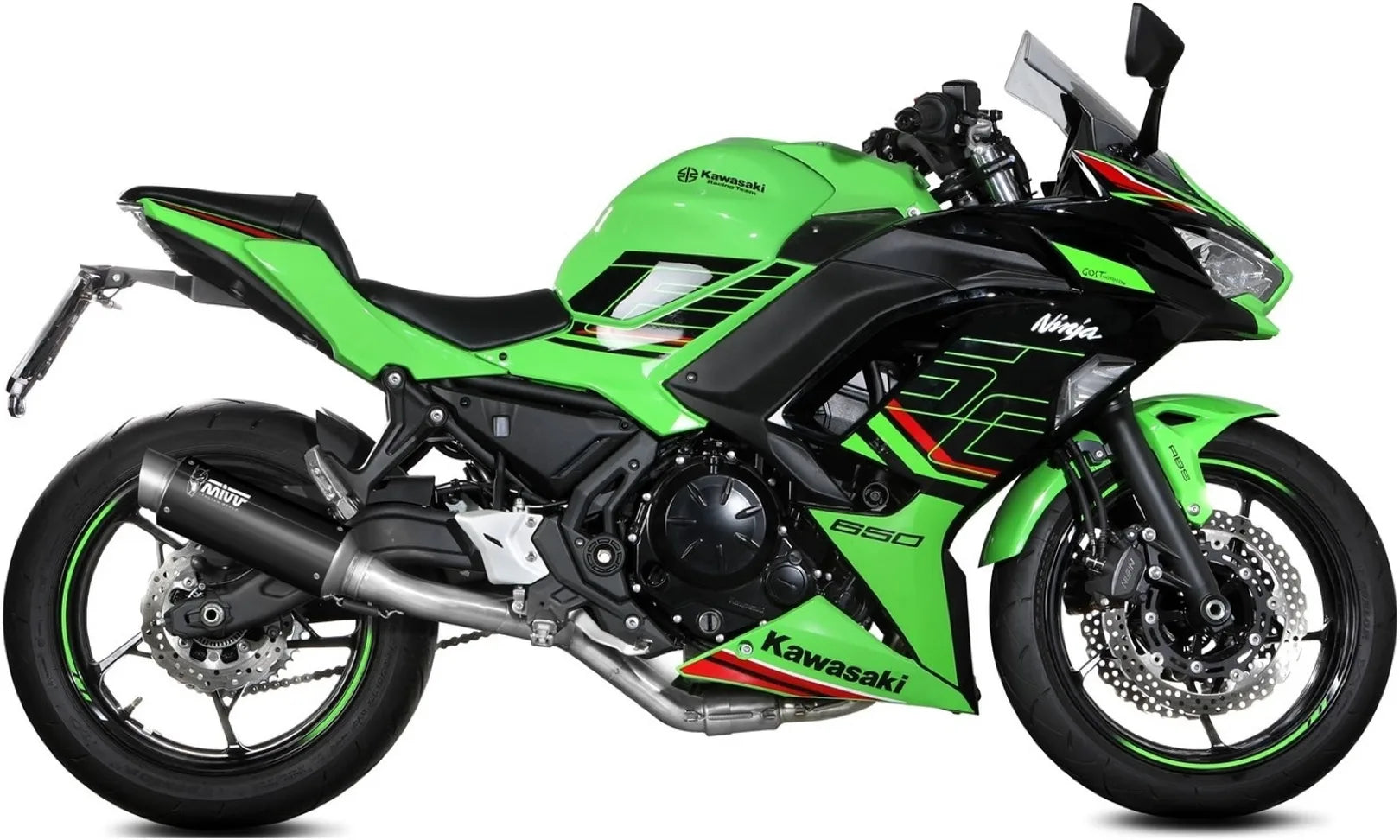 Complete Catalytic Exhaust System With Sound Certification Gppro Steel Black - Mivv Compatible With Kawasaki Ninja 650 (2024)