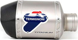 Exhaust Tip Without Sound Certification Relevance D70 Titanium Carbon Cap - Termignoni Compatible With Kawasaki Ninja 400 (2018-2020)