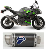 Exhaust Tip Without Sound Certification Gp Carbon - Termignoni Compatible With Kawasaki Z 400 (2018-2020)