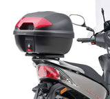 Top Case K42N 42 Lt + Rear-Rack Monolock - Kappa Moto Compatible With Kymco Agility 50 - 125 R16 (2008-2013)