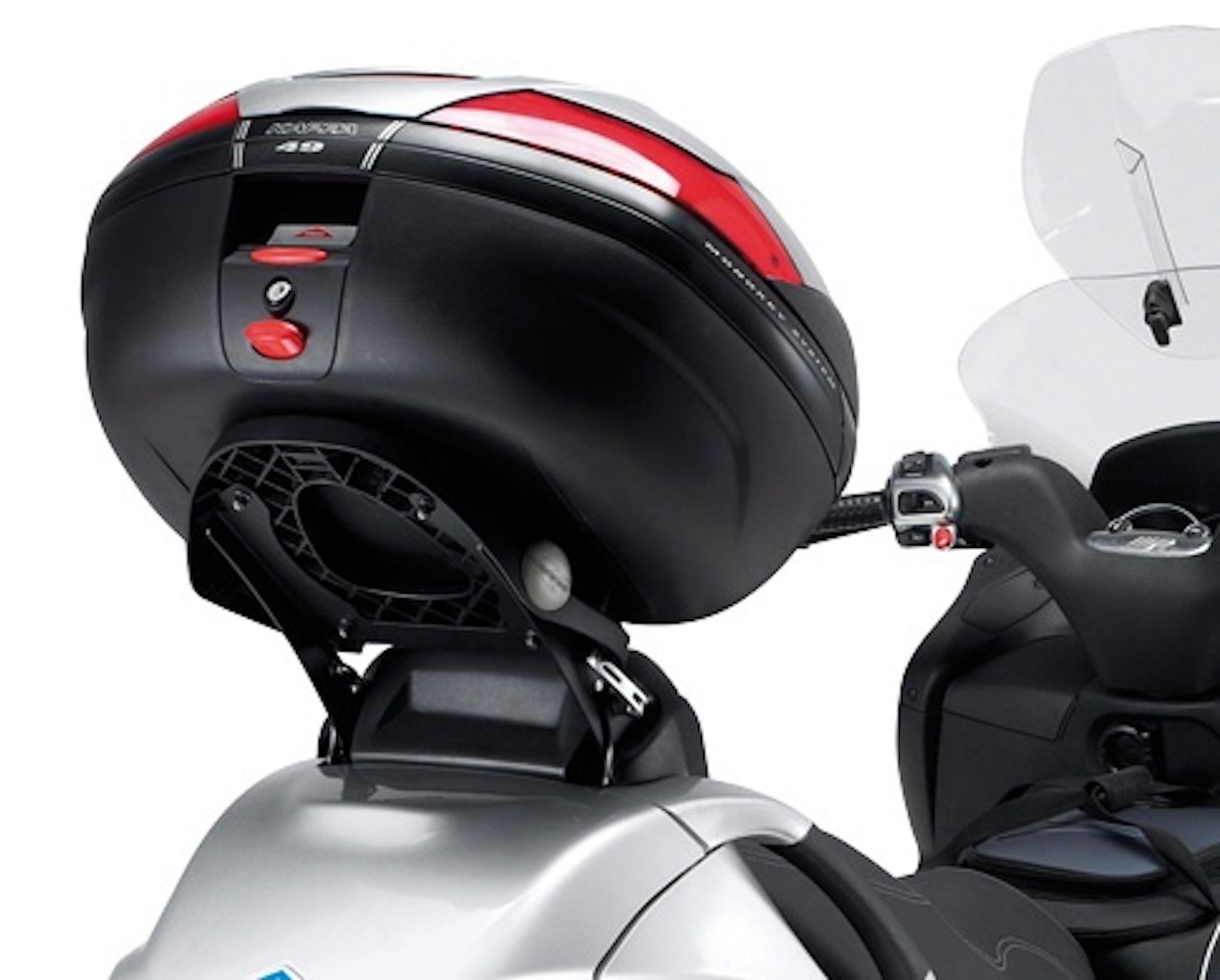 Top Case Kgr46 Garda 46 Lt + Folding Rear-Rack Monokey - Kappa Moto Compatible With Piaggio Mp3 300 Sport (2012-2014)