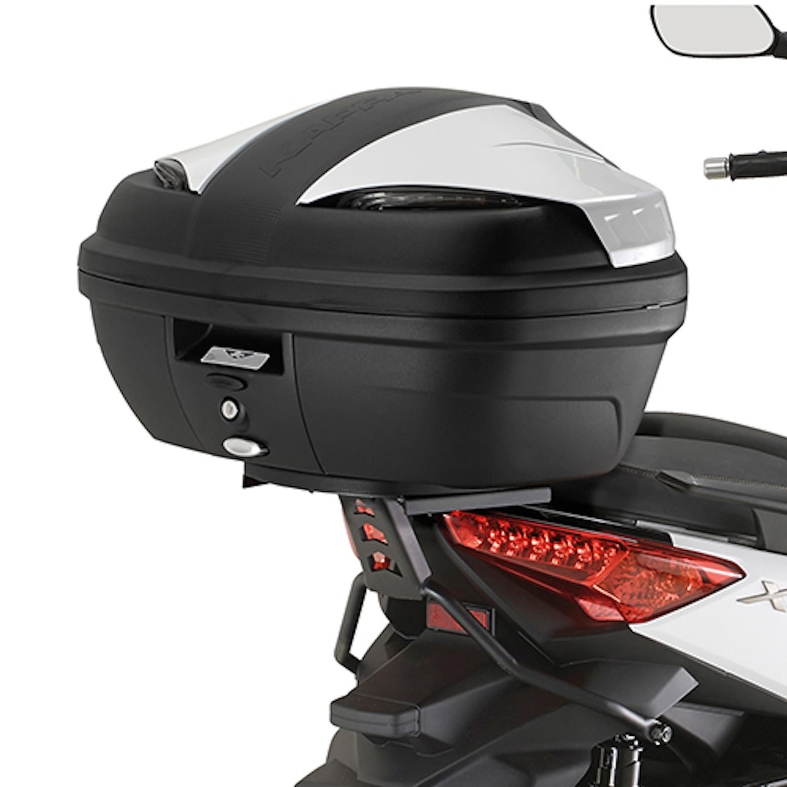 Top Case K30Nt 30 Lt + Rear-Rack Monolock - Kappa Moto Compatible With Mbk Skyliner 125 - 250 (2014)