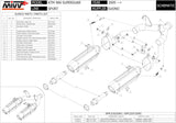 Dual Non-Catalytic Exhaust System With Sound Certification Suono Stainless Steel Carbon - Mivv Compatible With Ktm 990 Super Duke (2005-2011)