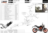 Complete Non-Catalytic Exhaust System With Sound Certification Gp Carbon - Mivv Compatible With Ktm 390 Duke (2013-2016)