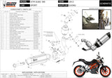 Complete Catalytic Exhaust System With Sound Certification Suono Steel Black Carbon - Mivv Compatible With Ktm 390 Duke (2013-2016)
