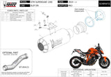 Exhaust Tip With Noise Certification Mk3 Steel Black - Mivv Compatible With Ktm Duke 1290 (2014-2019)