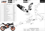 Complete Non-Catalytic Exhaust System With Sound Certification Gp Steel Black - Mivv Compatible With Ktm Rc 390 (2014-2016)