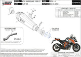 Exhaust Tip With Noise Certification Delta Race Steel Black Carbon - Mivv Compatible With Ktm 1290 Superduke Gt (2016-2024)
