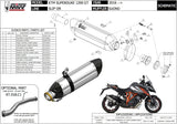 Exhaust Tip With Noise Certification Suono Steel Black Carbon - Mivv Compatible With Ktm 1290 Superduke Gt (2016-2024)