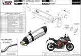 Exhaust Tip With Noise Certification Suono Steel Black Carbon - Mivv Compatible With Ktm 1290 Superduke Gt (2016-2024)