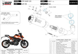 Complete Exhaust System Without Catalytic Converter And Without Sound Certification Mk3 Steel Black - Mivv Compatible With Ktm 125 Duke (2017-2020)