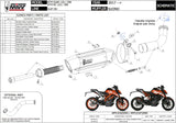 Non-Catalytic Exhaust Tip With Sound Certification Suono Steel Black Carbon - Mivv Compatible With Ktm Rc 390 (2017-2020)
