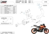 Exhaust Tip With Noise Certification X-M1 Steel Black - Mivv Compatible With Ktm 390 Duke (2017-2020)