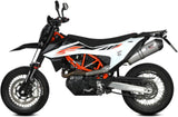 Uncatalysed Exhaust System Without Sound Certification Oval Titanium Carbon - Mivv Compatible With Ktm 690 Smc R (2020-2024)