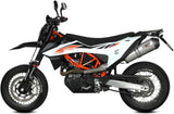 Uncatalysed Exhaust System Without Sound Certification Oval Titanium Carbon - Mivv Compatible With Ktm 690 Smc R (2020-2024)