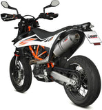 Uncatalysed Exhaust System Without Sound Certification Oval Titanium Carbon - Mivv Compatible With Ktm 690 Smc R (2020-2024)