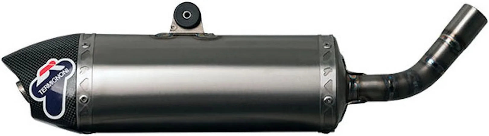 Exhaust Tip Without Sound Certification Titanium Carbon Cap - Termignoni Compatible With Ktm 300 2T (2017-2018)