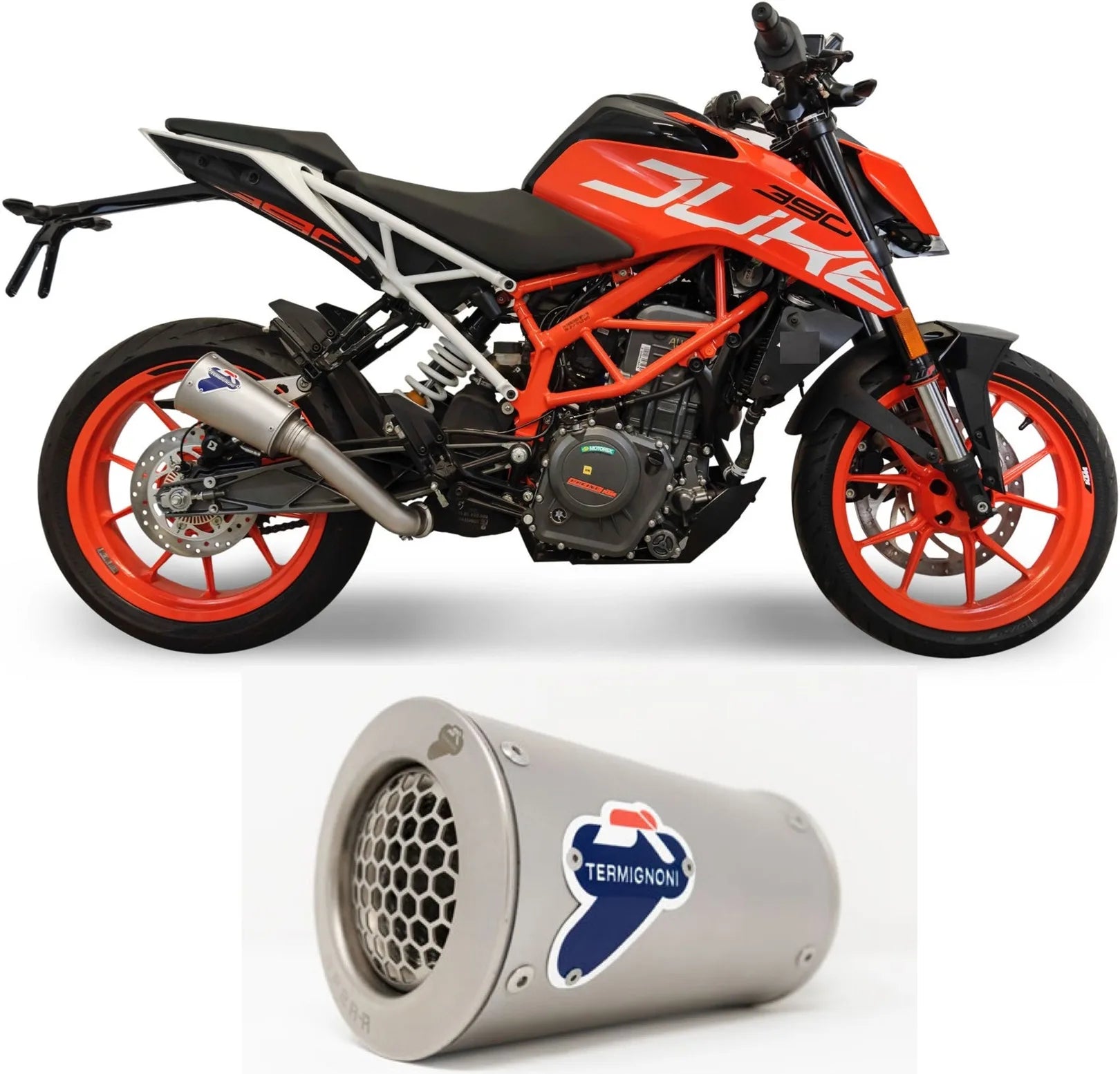Exhaust Tip Without Sound Certification Gp2R-R Stainless Steel - Termignoni Compatible With Ktm 390 Duke (2017-2019)