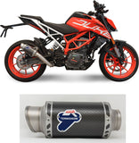 Exhaust Tip Without Sound Certification Gp Carbon - Termignoni Compatible With Ktm 390 Duke (2017-2019)