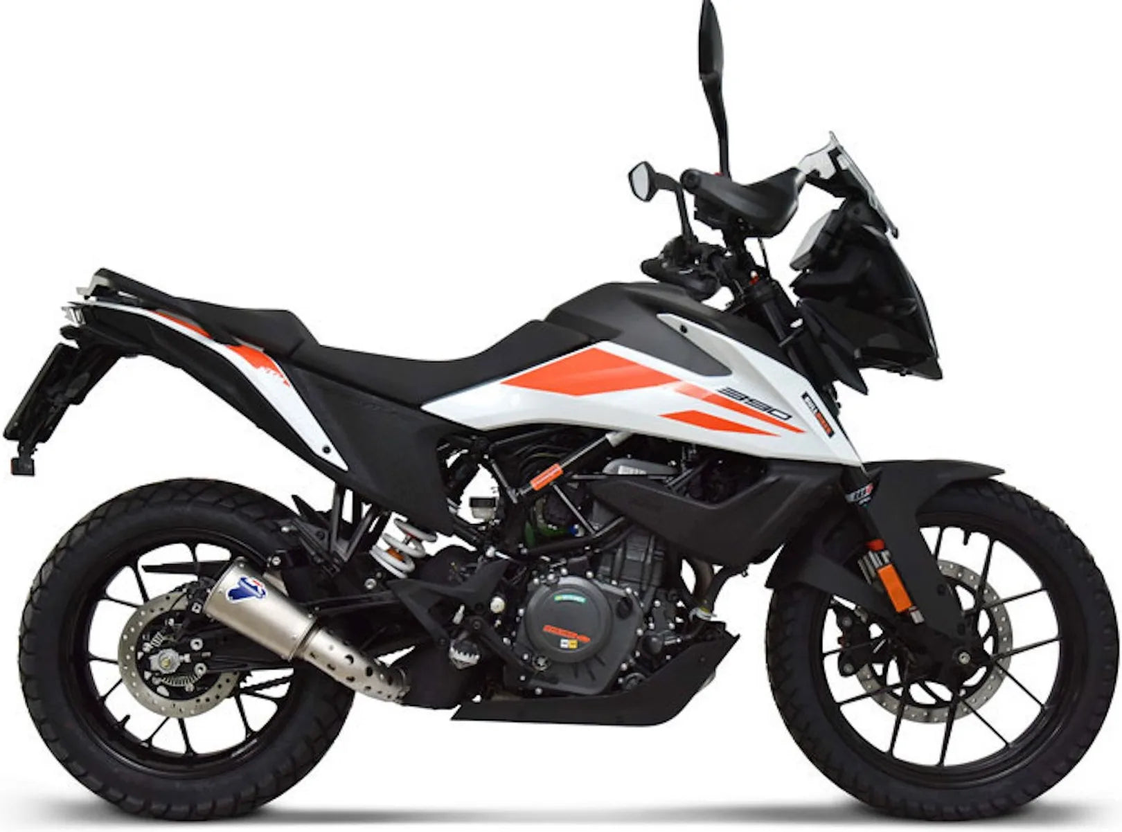 Exhaust Tip Without Sound Certification Gp2R-R Stainless Steel - Termignoni Compatible With Ktm 390 Adventure (2020-2021)