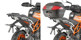 Top Case K29N + Rear Rack - Kappa Moto Compatible With Ktm 125 Duke (2017-2023)