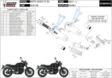 Dual Non-Catalytic Exhaust System With Sound Certification Ghibli Steel Black - Mivv Compatible With Moto Guzzi V7 Iii (2017-2020)