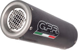 Exhaust Tip Without Sound Certification M3 Carbon Look - Gpr Compatible With Suzuki Gsx-S 750 (2021-2023)