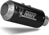 Complete Exhaust System Without Catalytic Converter And Without Sound Certification Mk3 Carbon - Mivv Compatible With Honda Cb 125 R (2021-2024)