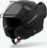 Flip-Up Motorcycle Helmet Airoh Mathisse Ii - Mth211 Thermoplastic Hrt Matte Black Color Size Xs