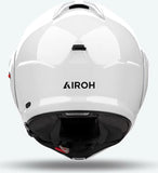 Flip-Up Motorcycle Helmet Airoh Mathisse Ii - Mth214 Thermoplastic Hrt Gloss White Color Size Xxxl