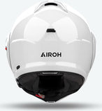 Flip-Up Motorcycle Helmet Airoh Mathisse Ii - Mth214 Thermoplastic Hrt Gloss White Color Size Xs