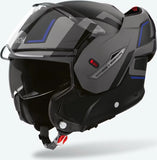 Flip-Up Motorcycle Helmet Airoh Mathisse Ii - Mth2G18 Thermoplastic Hrt Matte Blue Genius Size Xxl