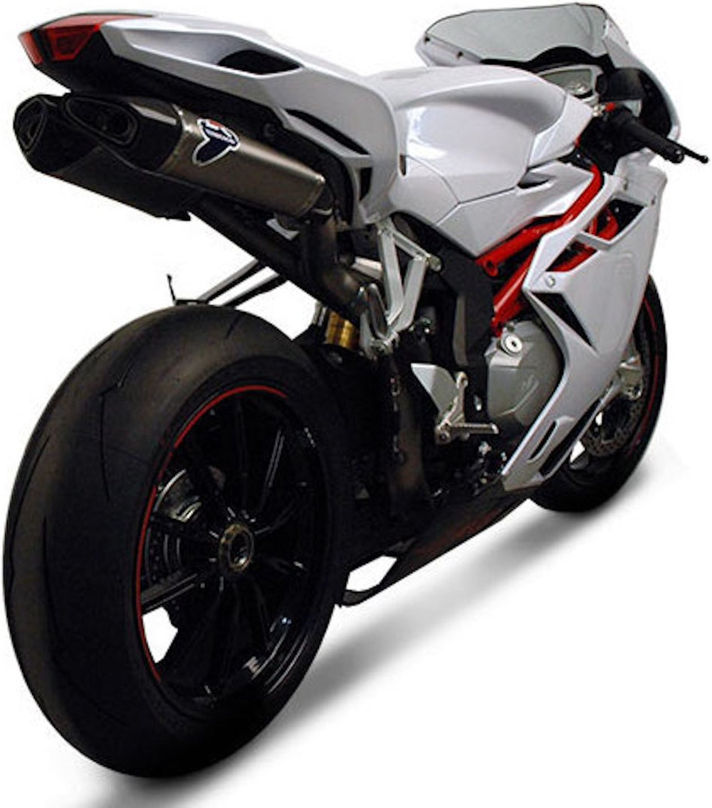 Complete Exhaust System Without Sound Certification Force Full Titanium Carbon Cap - Termignoni Compatible With Mv Agusta F4 (2012-2020)