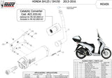 Complete Catalytic Exhaust System With Sound Certification Mover Steel Black - Mivv Compatible With Honda Sh 150 (2013-2016)