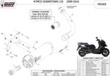 Complete Catalytic Exhaust System With Sound Certification Mover Steel Black - Mivv Compatible With Kymco Downtown 125 (2009-2016)