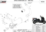 Complete Catalytic Exhaust System With Sound Certification Mover Steel Black - Mivv Compatible With Kymco Downtown 125 (2009-2016)