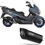 Uncatalysed Exhaust System Without Sound Certification Mover Steel Black - Mivv Compatible With Suzuki An 400 Burgman (2022-2024)