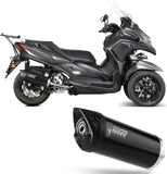 Catalytic Exhaust Tip With Sound Certification Mover Steel Black - Mivv Compatible With Yamaha Tricity 300 (2021-2024)