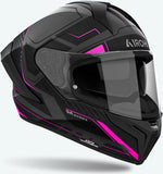 Full-Face Motorcycle Helmet Airoh Matryx - Mxrk54 Composite Carbon Matte Pink Rocket Size Xs