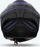 Full-Face Motorcycle Helmet Airoh Matryx - Mxse18 Composite Carbon Matte Blue Sentinel Size Xl