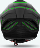 Full-Face Motorcycle Helmet Airoh Matryx - Mxse33 Composite Carbon Matte Green Sentinel Size M