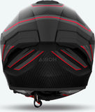 Full-Face Motorcycle Helmet Airoh Matryx - Mxse55 Composite Carbon Matte Red Sentinel Size L