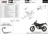 Complete Non-Catalytic Exhaust System With Sound Certification Oval Stainless Steel Carbon - Mivv Compatible With Yamaha Wr 125 X (2009-2016)